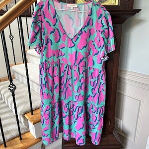 Umgee Vibrant Patterned Dress